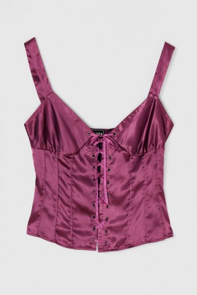 Vintage Y2k Corset with Ribbon Lacing