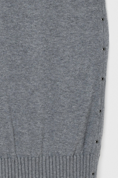 Vintage Y2k Dark Grey Printed Knit Mini Dress
