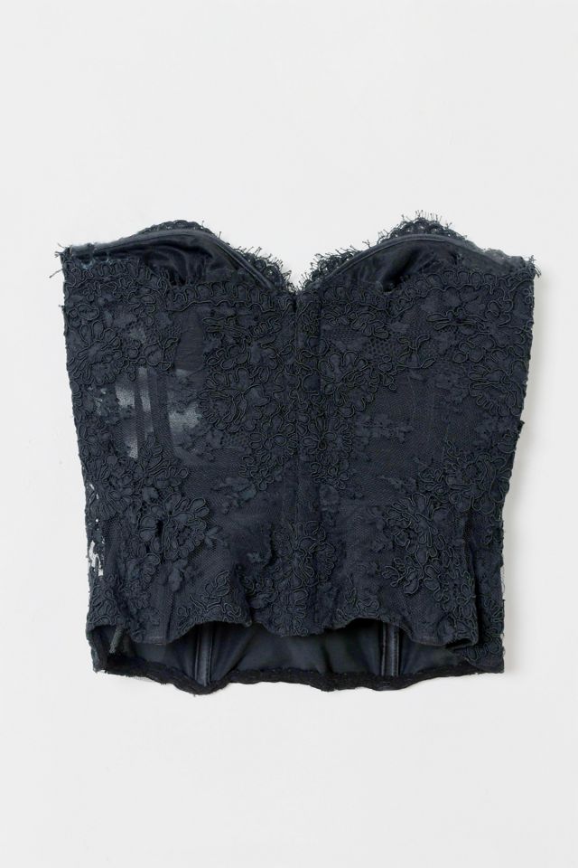 Vintage 90s Lacy Black Bustier Top #1