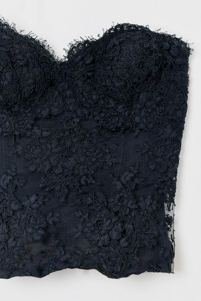 Vintage 90s Lacy Black Bustier Top #2
