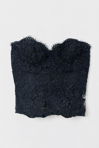 Vintage 90s Lacy Black Bustier Top