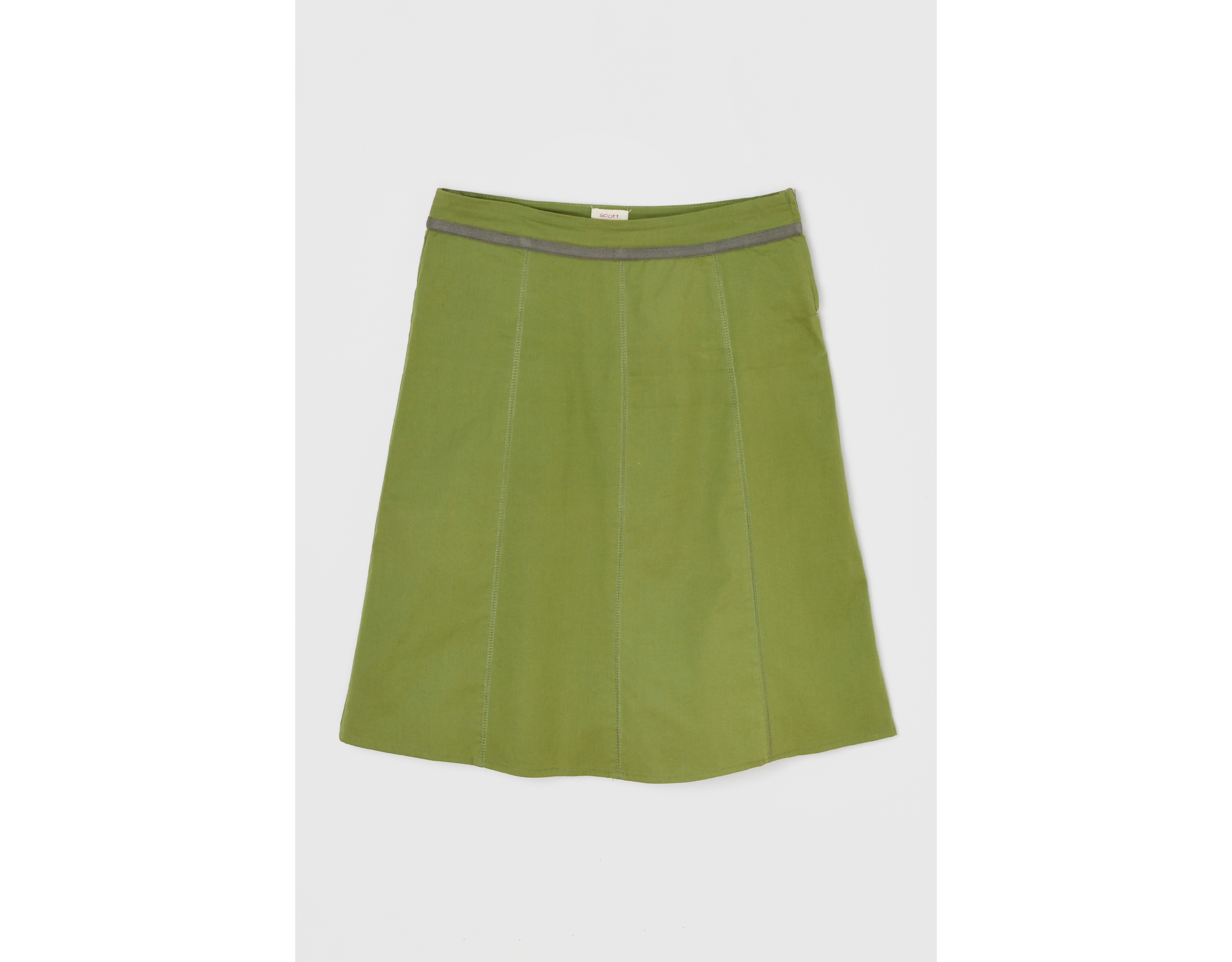 Vintage Y2k Paneled Low Rise Midi Skirt