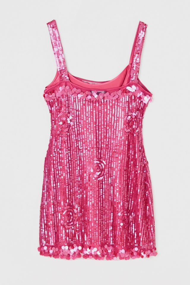 Vintage Y2k Sequined Mesh Mini Dress #1
