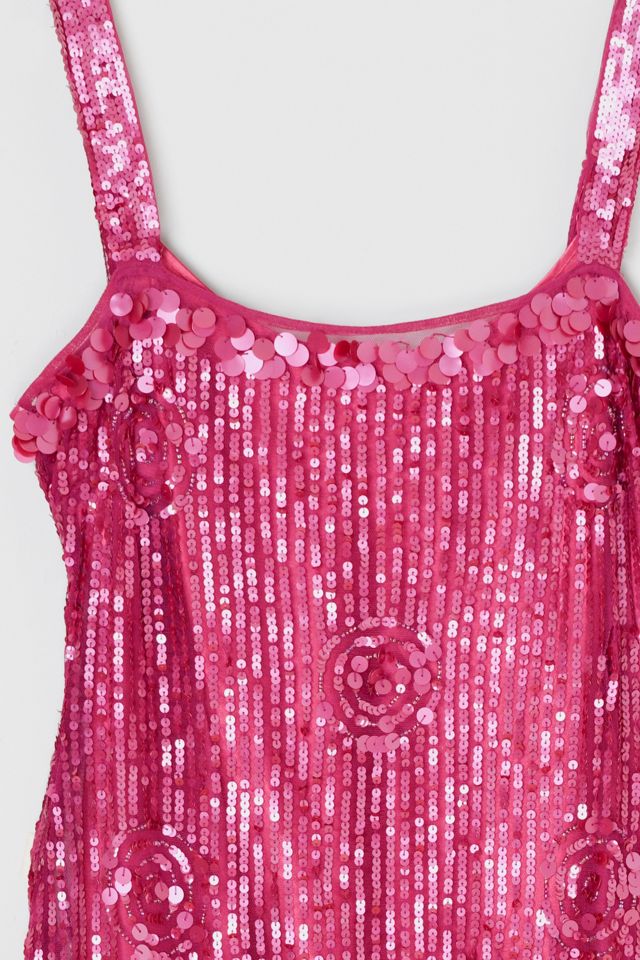 Vintage Y2k Sequined Mesh Mini Dress #2
