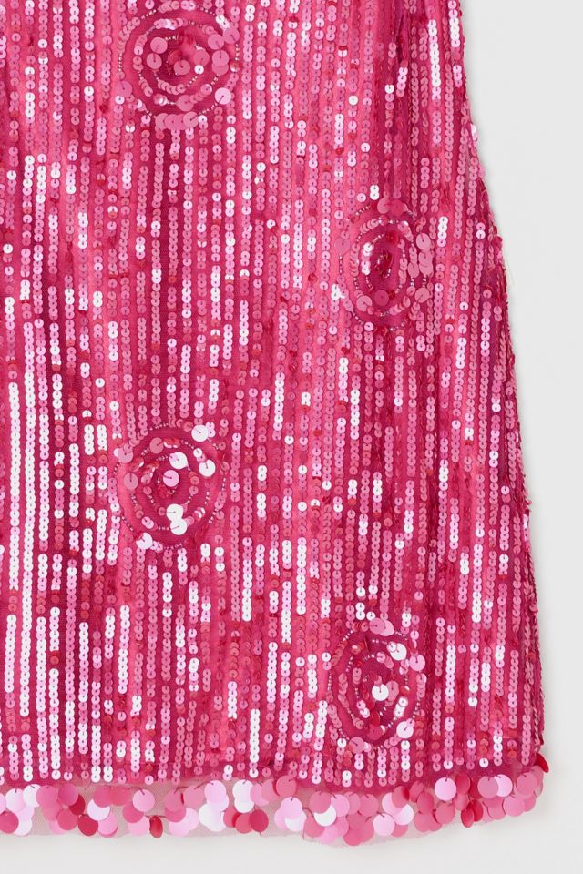 Vintage Y2k Sequined Mesh Mini Dress #3