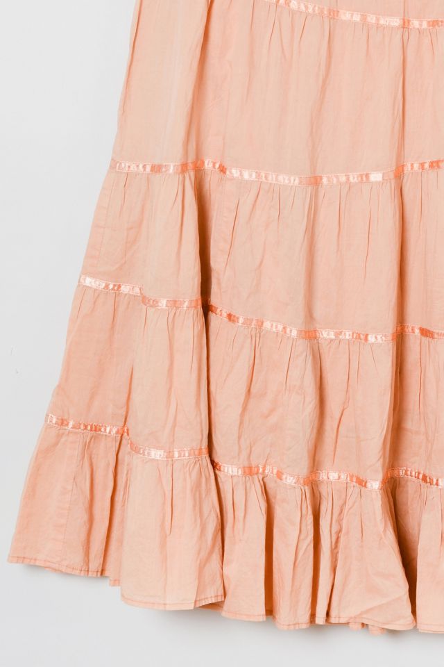 Vintage Y2k Peach Tiered Low Rise Skirt #3