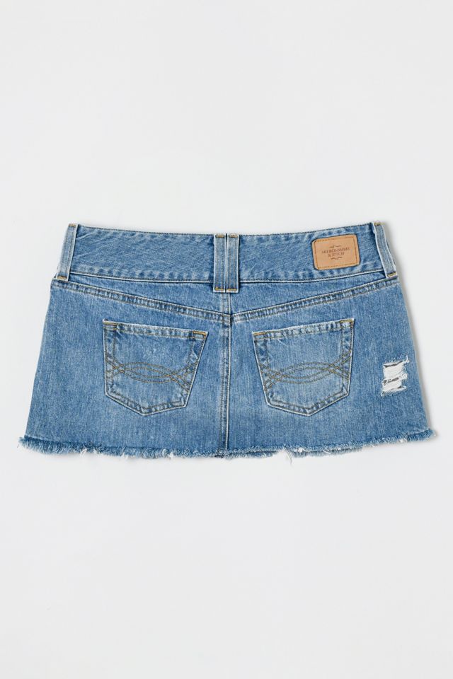 Vintage Y2k Abercrombie & Fitch Denim Micro Mini Skirt #1