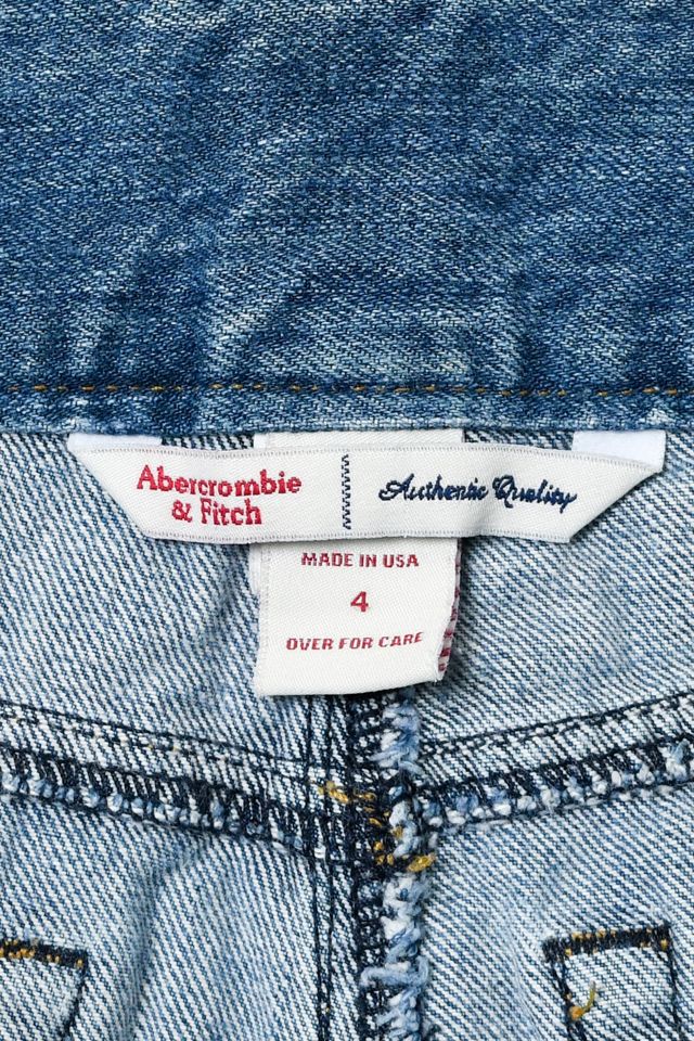 Vintage Y2k Abercrombie & Fitch Denim Micro Mini Skirt #3