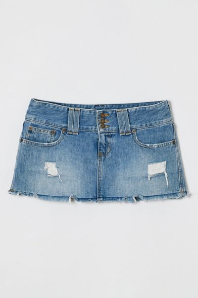 Vintage Y2k Abercrombie & Fitch Denim Micro Mini Skirt