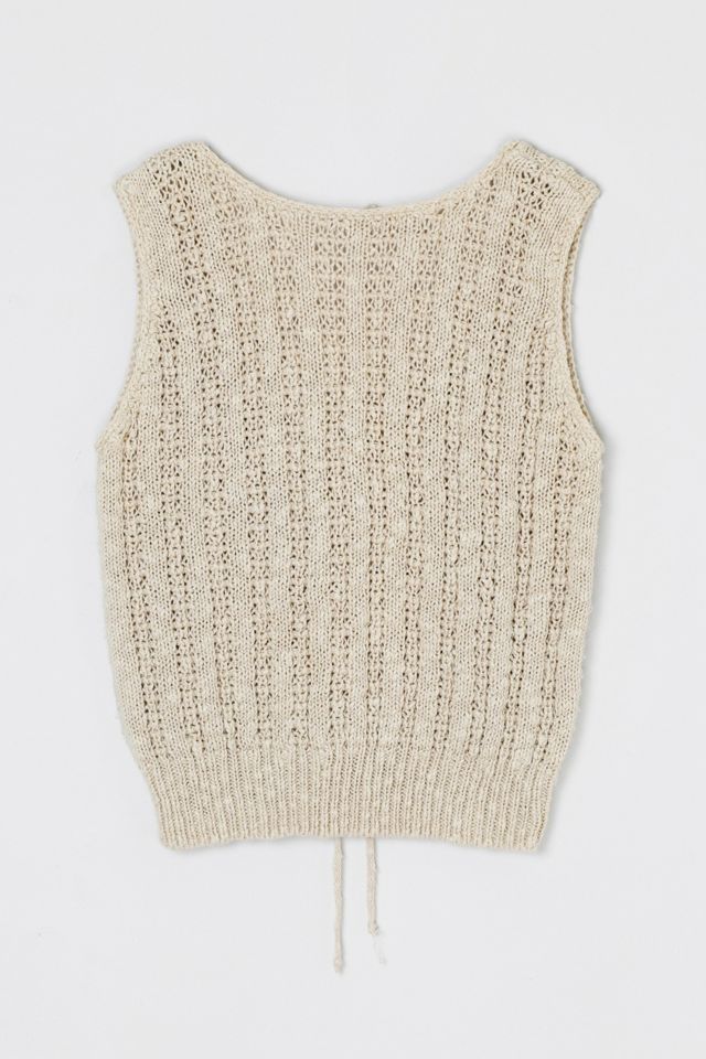 Vintage 90s Light Tan Knit Top #1
