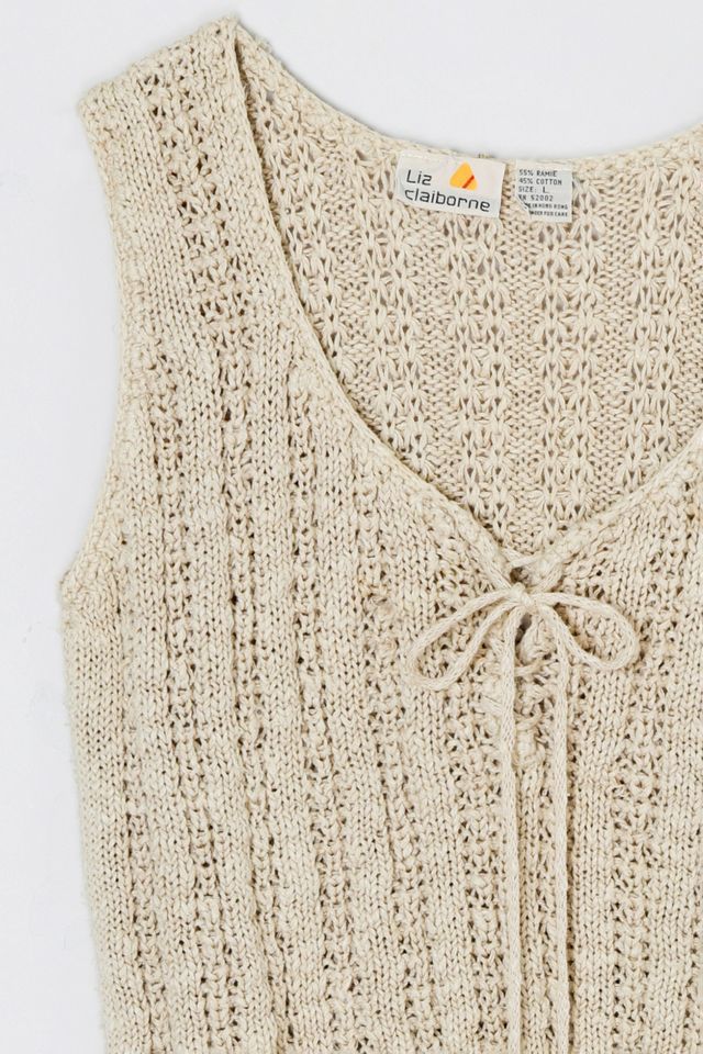 Vintage 90s Light Tan Knit Top #2