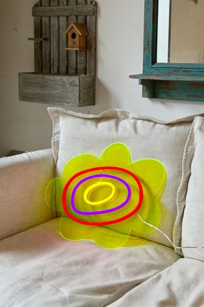 Echo Neon Flower in Sunshine Neon Sign