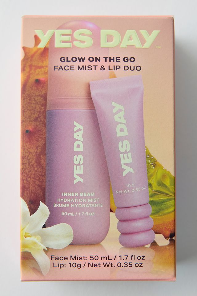 Yes Day Glow On The Go Face Mist & Lip Duo Set #2