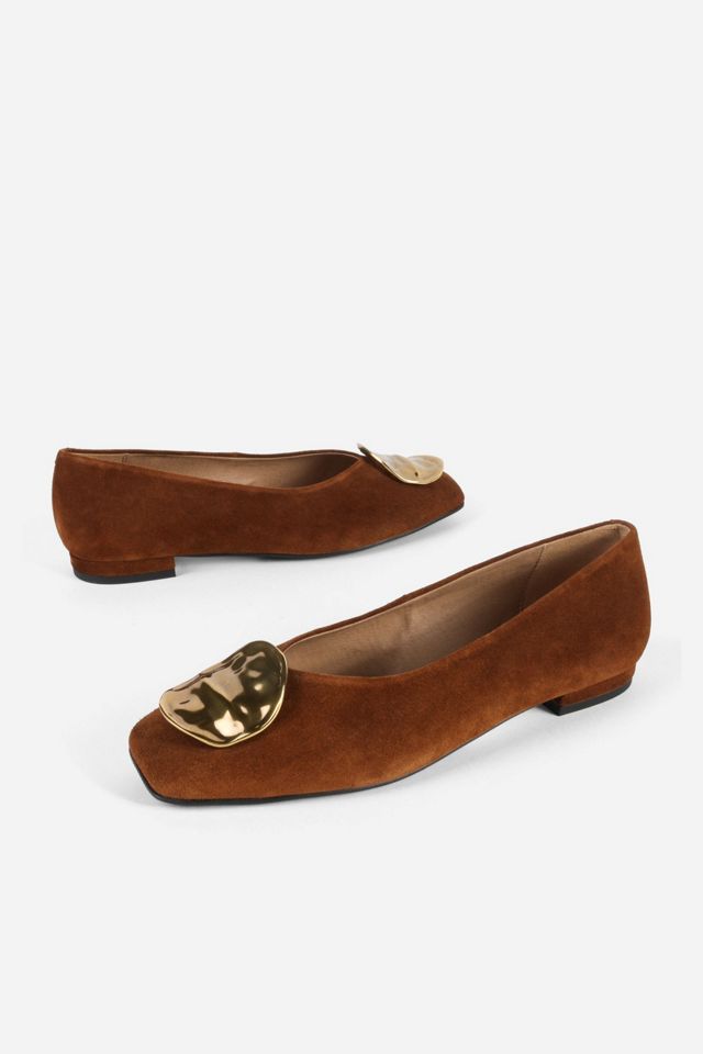 Intentionally Blank Desk Medallion Suede Ballet Flat #1