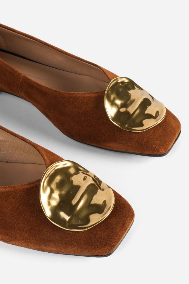 Intentionally Blank Desk Medallion Suede Ballet Flat #3