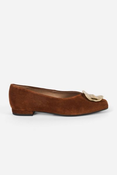 Intentionally Blank Desk Medallion Suede Ballet Flat