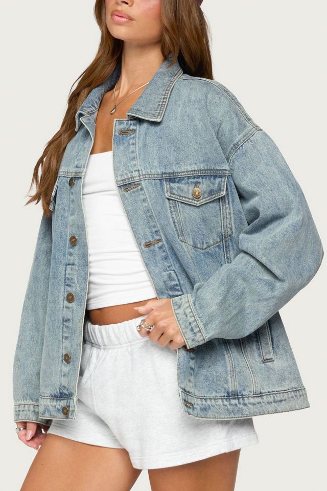 Edikted Dalia Oversized Denim Jacket #2