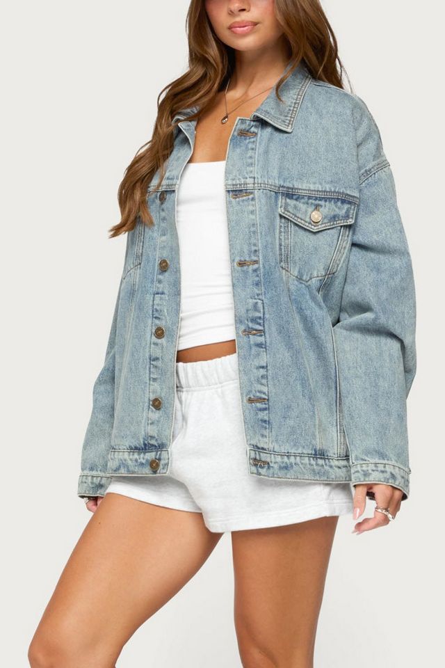 Edikted Dalia Oversized Denim Jacket #3