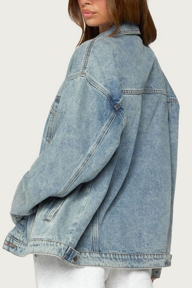 Edikted Dalia Oversized Denim Jacket #4