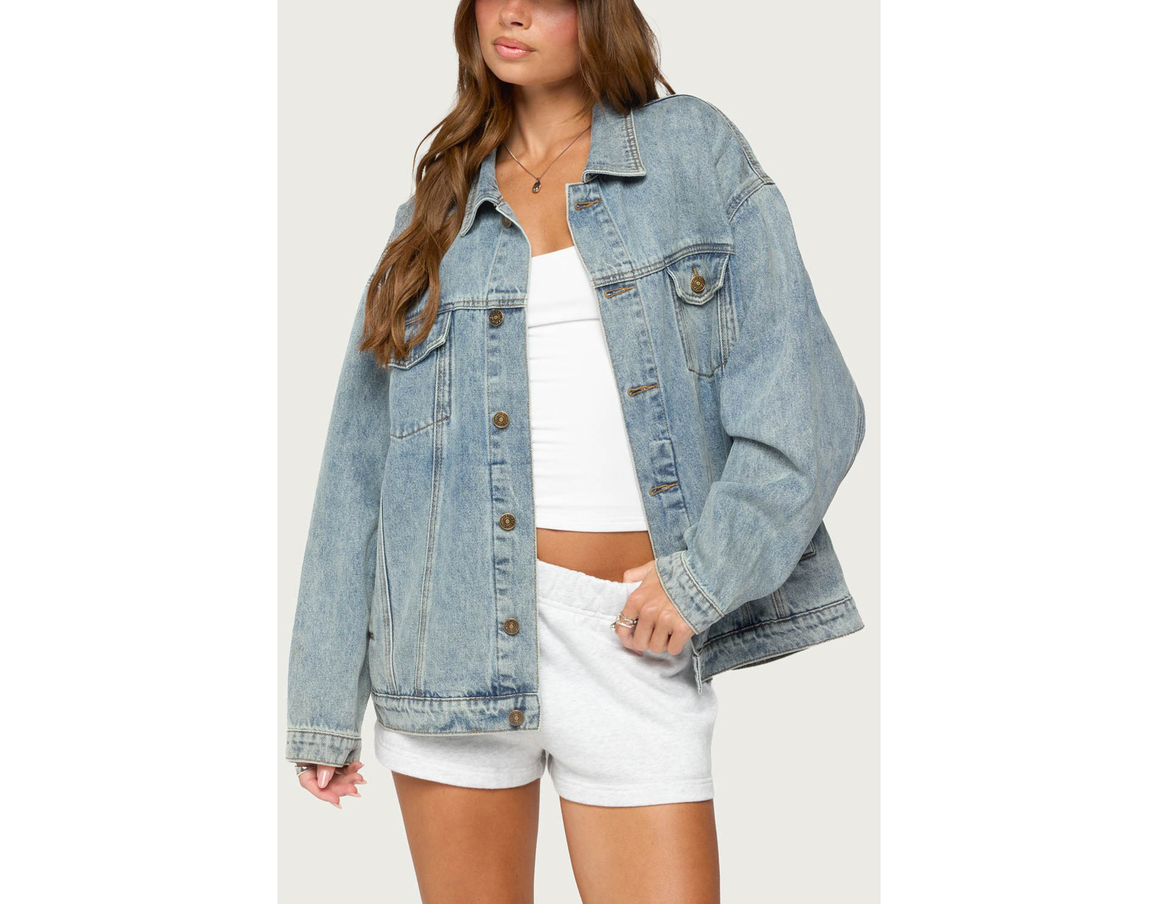 Edikted Dalia Oversized Denim Jacket