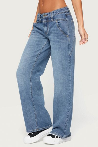 Edikted Faya Baggy Low Rise Jeans