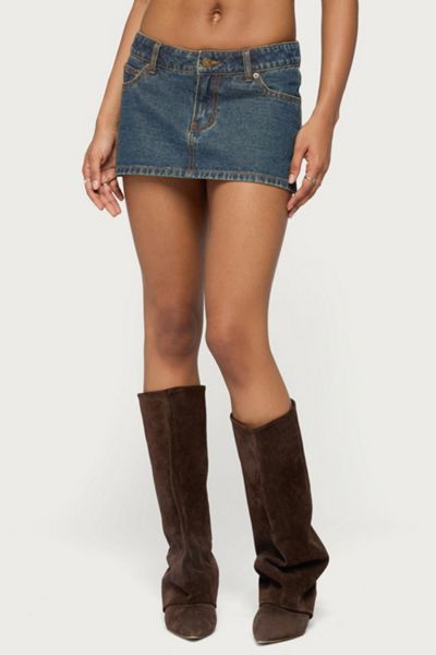 Edikted Dayla Denim Micro Skort