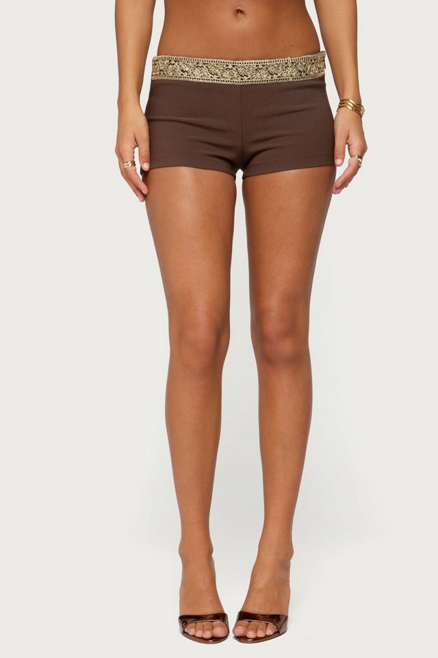 Edikted Jasia Sequin Micro Shorts #1