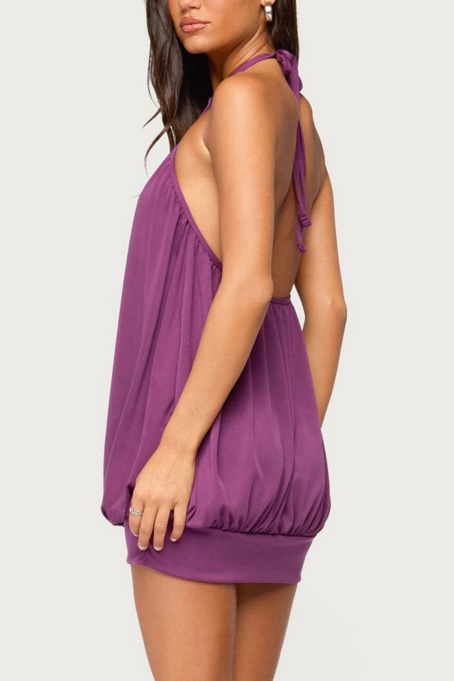 Edikted Faine Bubble Mini Halter Dress #2