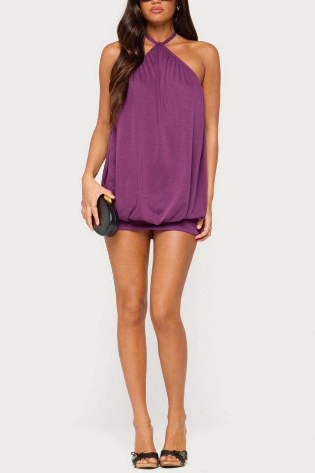 Edikted Faine Bubble Mini Halter Dress #4