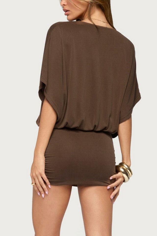 Edikted Jella Plunge V Neck Mini Dress #2