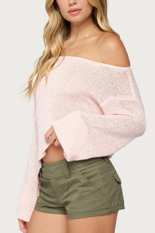 Edikted Deja Knit Off Shoulder Asymmetric Top #2