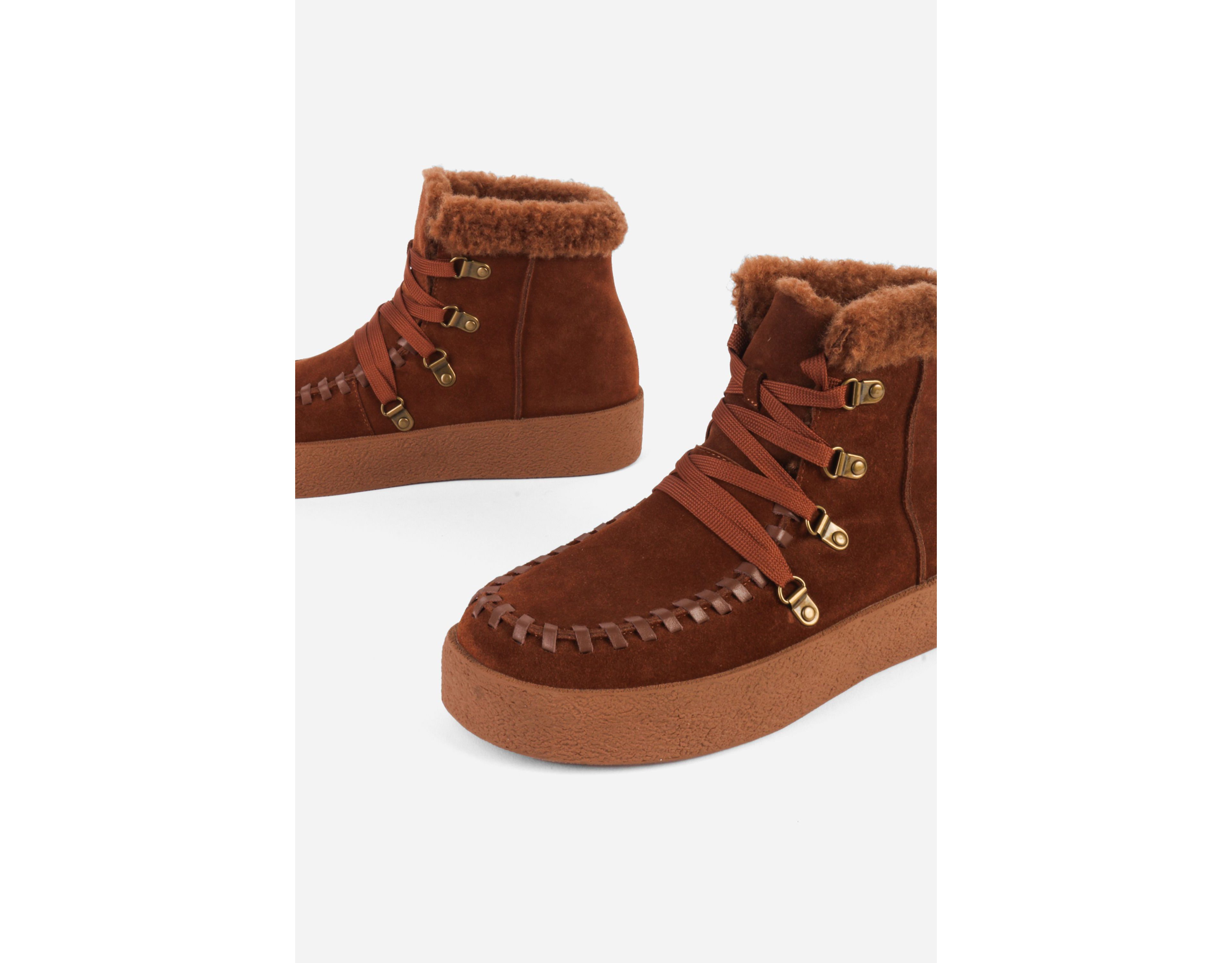 Intentionally Blank Tamlin Faux-fur Lined Suede Ankle Boot