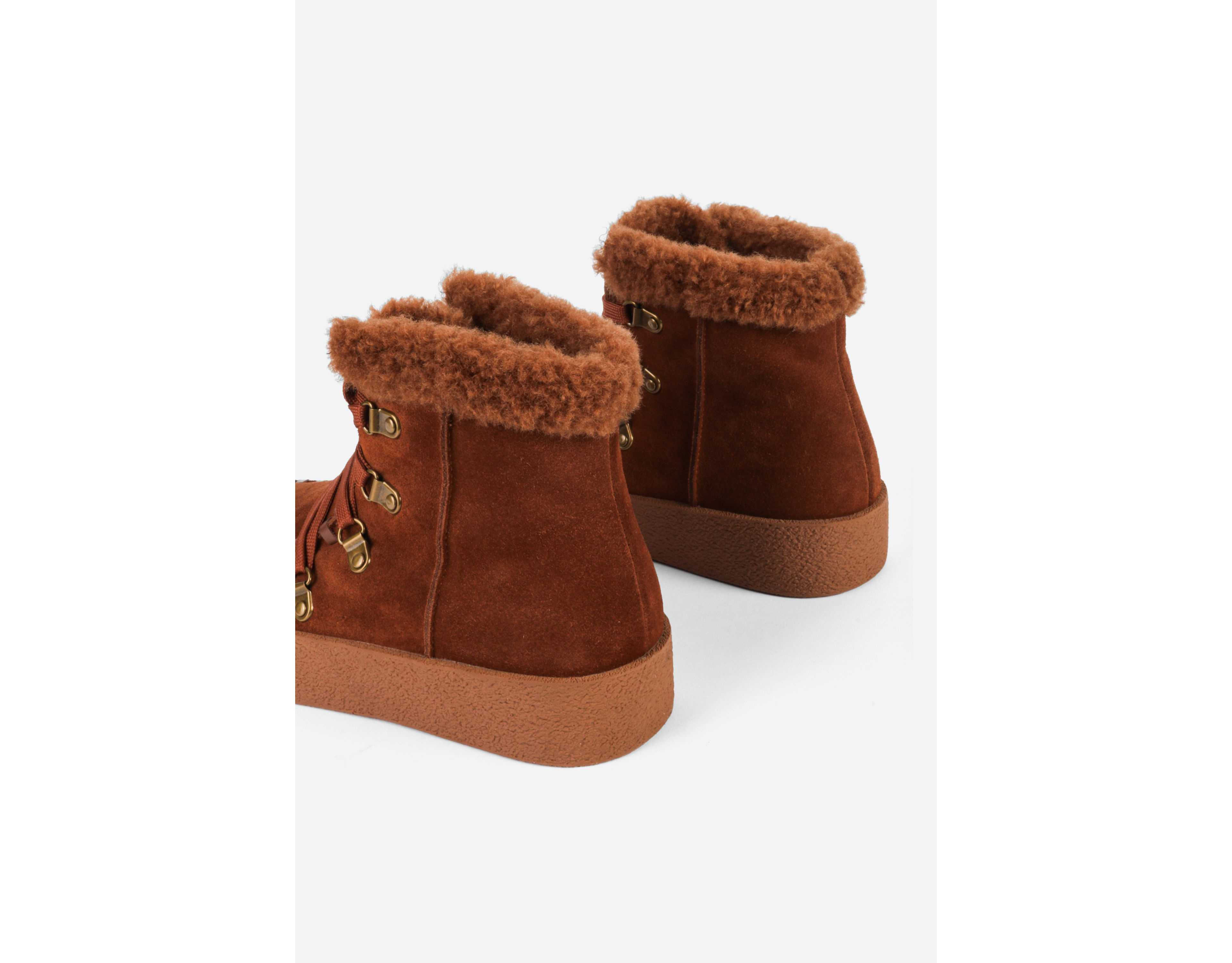 Intentionally Blank Tamlin Faux-fur Lined Suede Ankle Boot