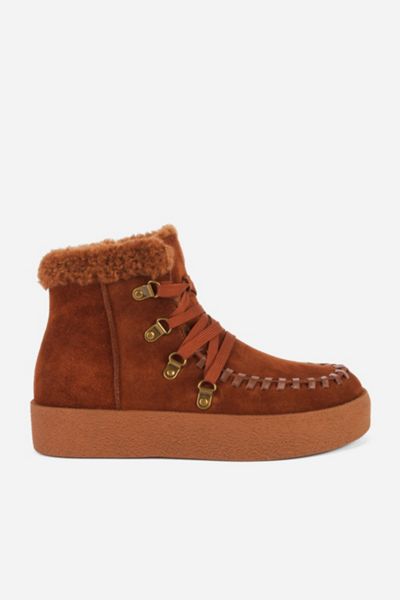 Intentionally Blank Tamlin Faux-fur Lined Suede Ankle Boot
