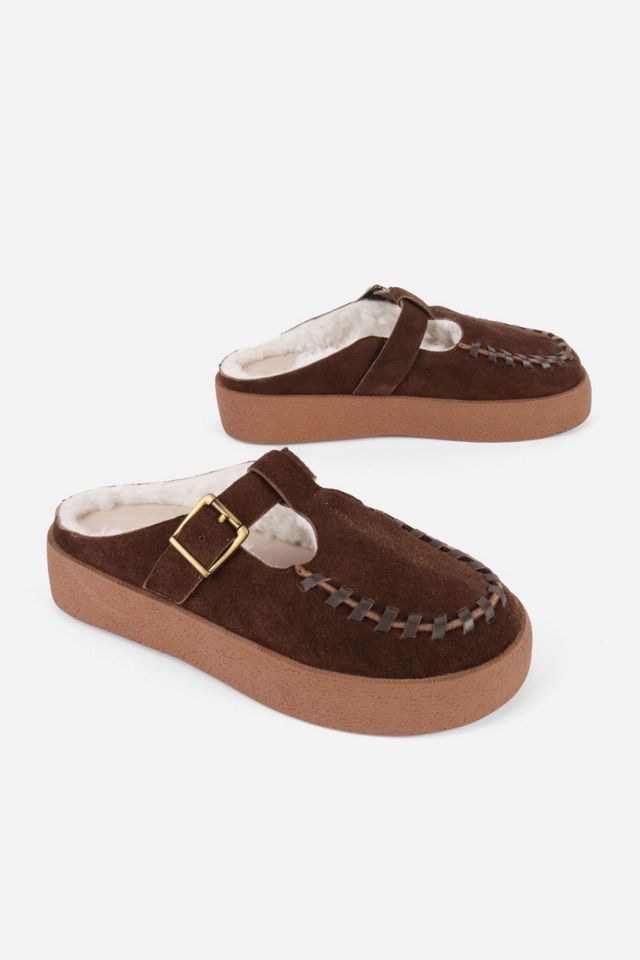 Intentionally Blank Textmsg Faux-fur Lined Suede Mule #2