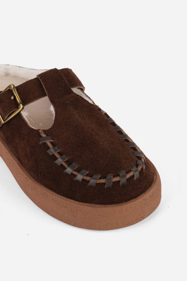 Intentionally Blank Textmsg Faux-fur Lined Suede Mule #3