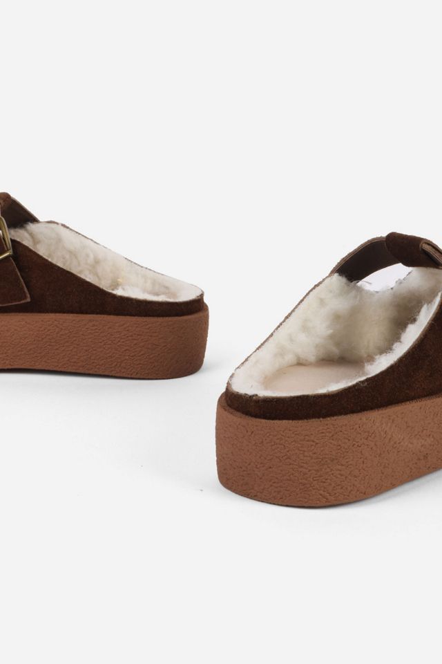 Intentionally Blank Textmsg Faux-fur Lined Suede Mule #4