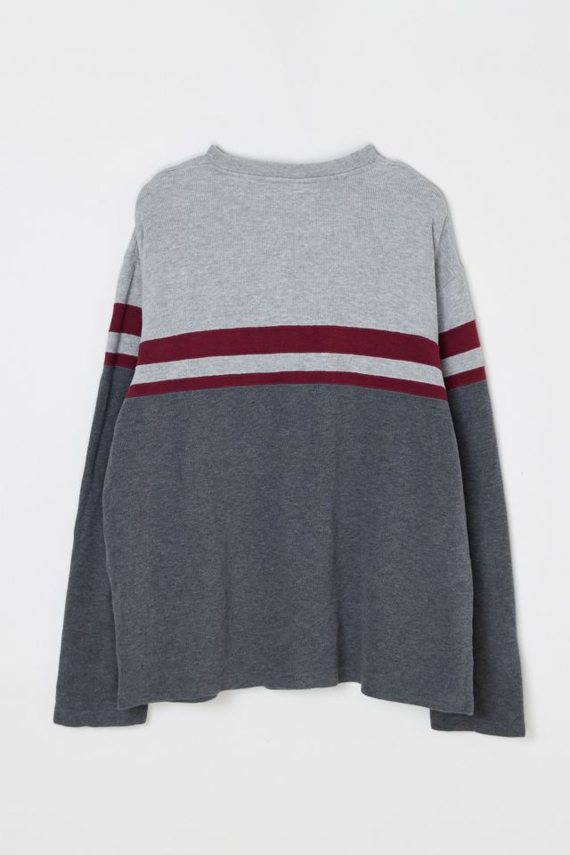 Vintage Y2k Striped V-Neck Sweatshirt #1