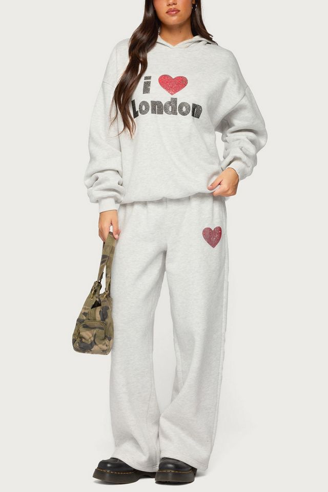 Edikted London Obsessed Rhinestone Sweatpants #1