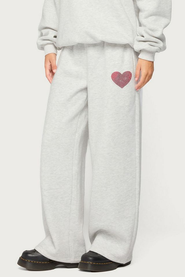 Edikted London Obsessed Rhinestone Sweatpants #3