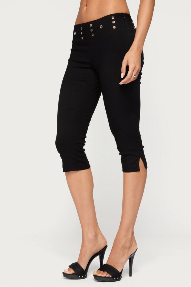 Edikted Meeva Grommet Capri Pants #2