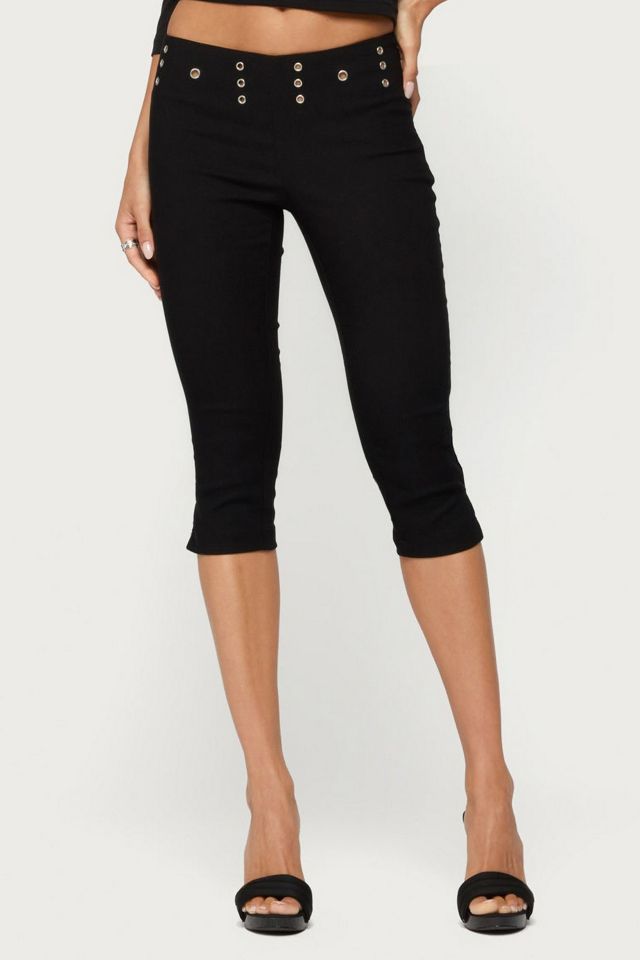 Edikted Meeva Grommet Capri Pants #3