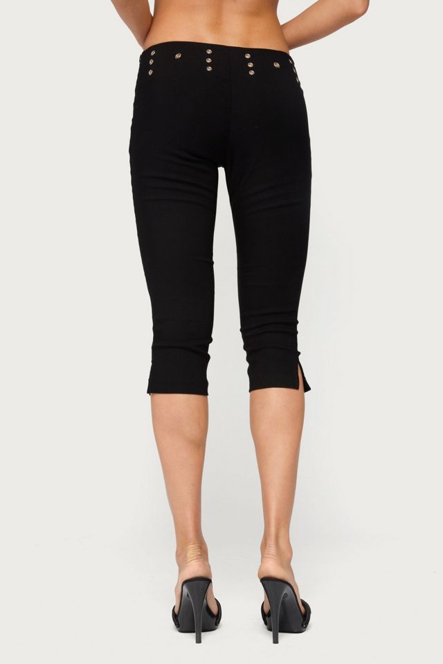 Edikted Meeva Grommet Capri Pants #4