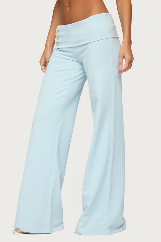 Edikted Poppy Foldover Wide Leg Pants #2