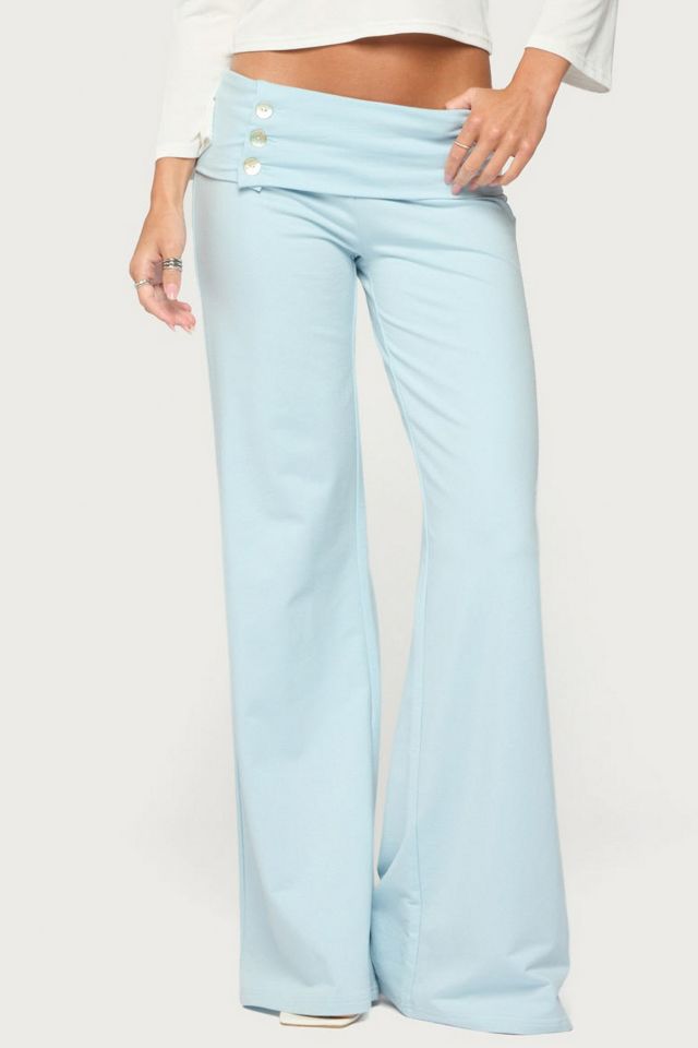 Edikted Poppy Foldover Wide Leg Pants #3