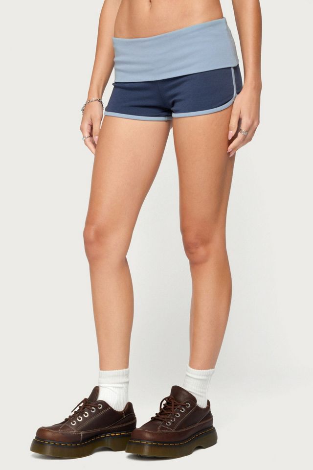 Edikted Zeala Contrast Foldover Shorts #2