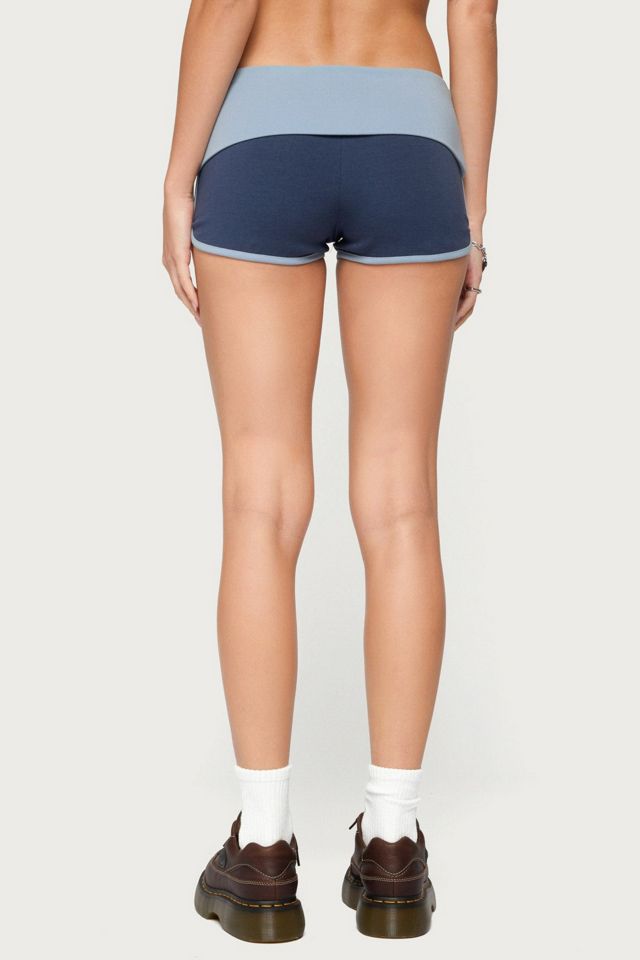 Edikted Zeala Contrast Foldover Shorts #3