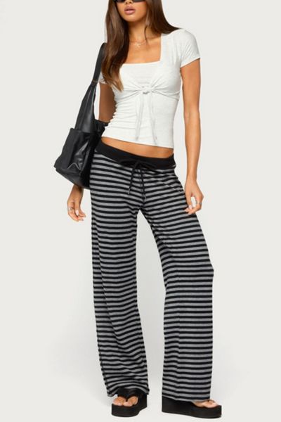 Edikted Tarla Striped Knit Pants