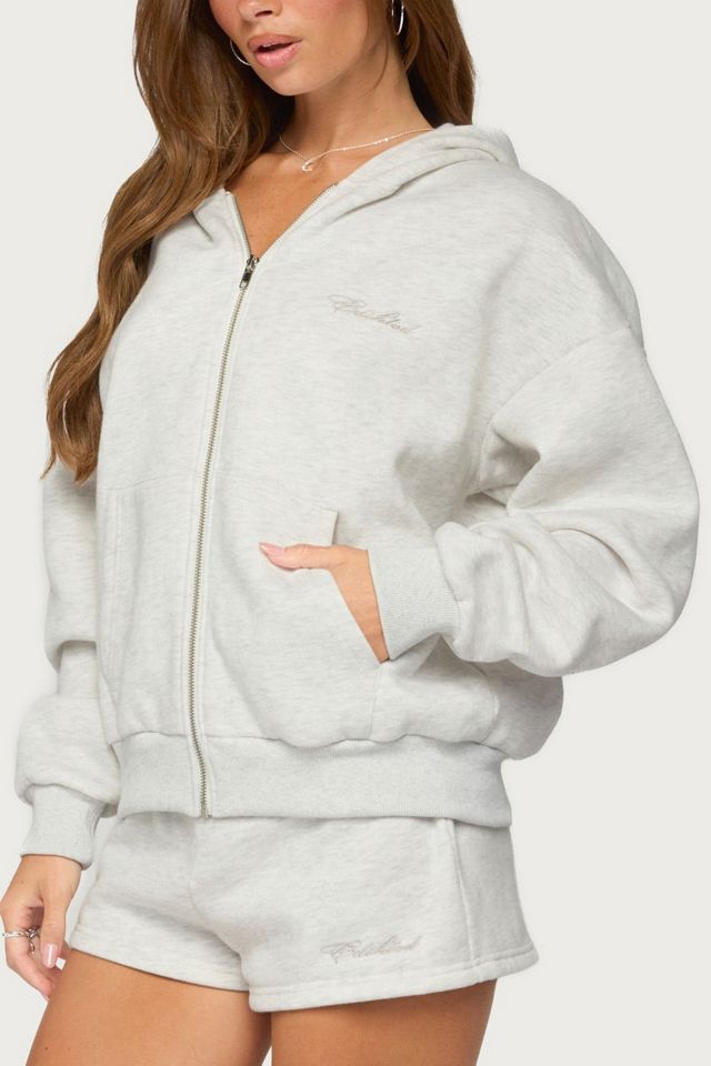 Edikted Basic Girl Zip Up Hoodie #2