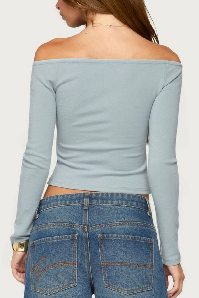 Edikted Asli Off Shoulder Fit Twisted Top #4